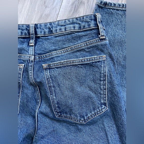 ZARA BLUE DENIM HIGH WAIST STRAIGHT ANKLE CROPPED JEANS Size US 6 - Picture 8 of 8